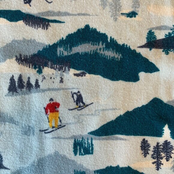 HANNA ANDERSSON Winter Sports Pajamas Boys 12-18 Mo 75 Ski Ice Hockey Cotton PJs - Picture 4 of 9